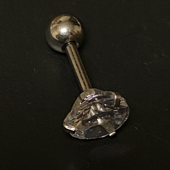 (Silver / 3mm) 2Pc Stainless Steel Cubic Zircon Unisex Shiny Earrings - SEALED - Picture 2 of 6